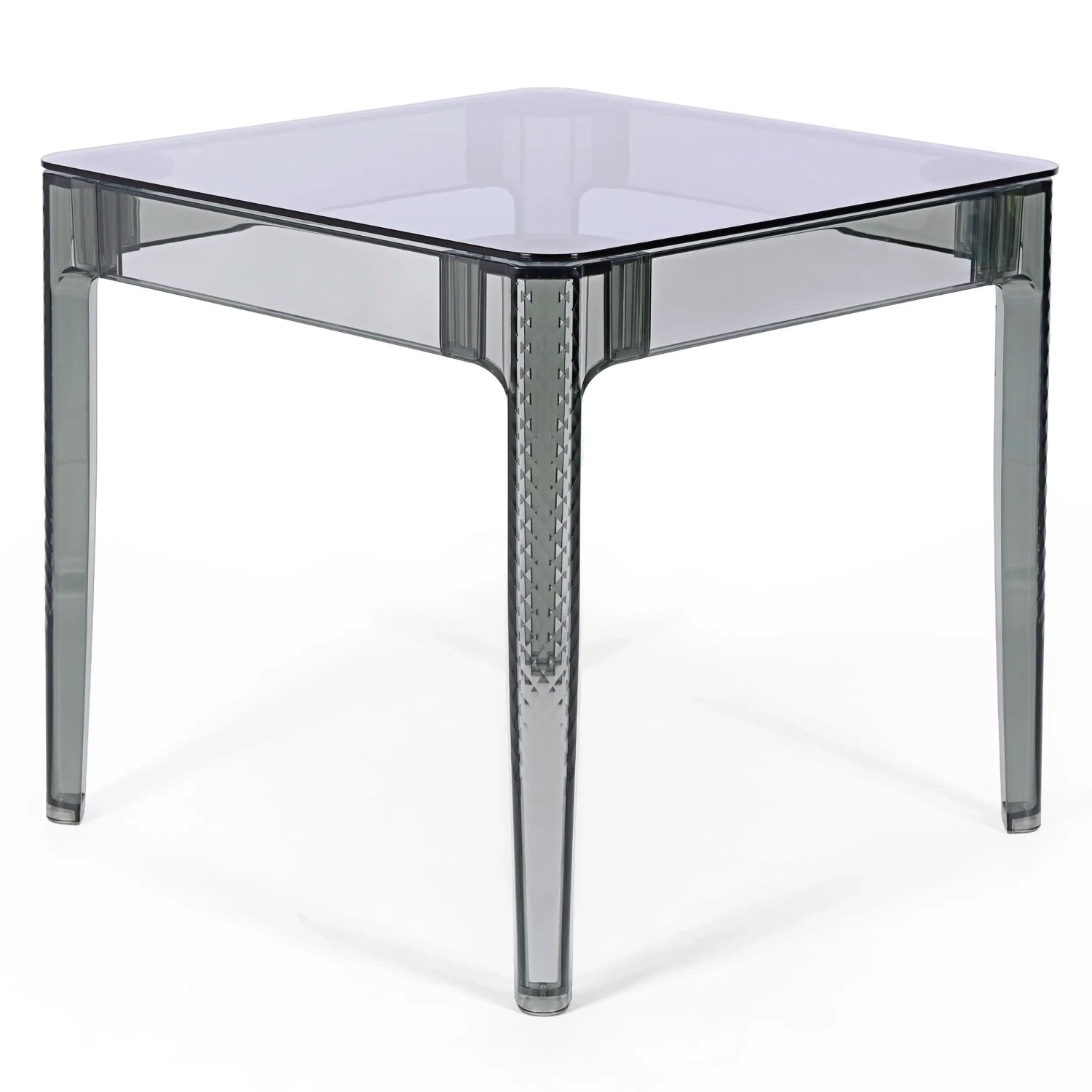 Tavolo da pranzo quadrato Ghost da 80 cm: design trasparente e moderno