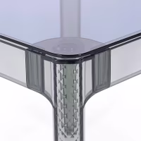 Ghost Square Esstisch 80 cm : Transparentes Modernes Design