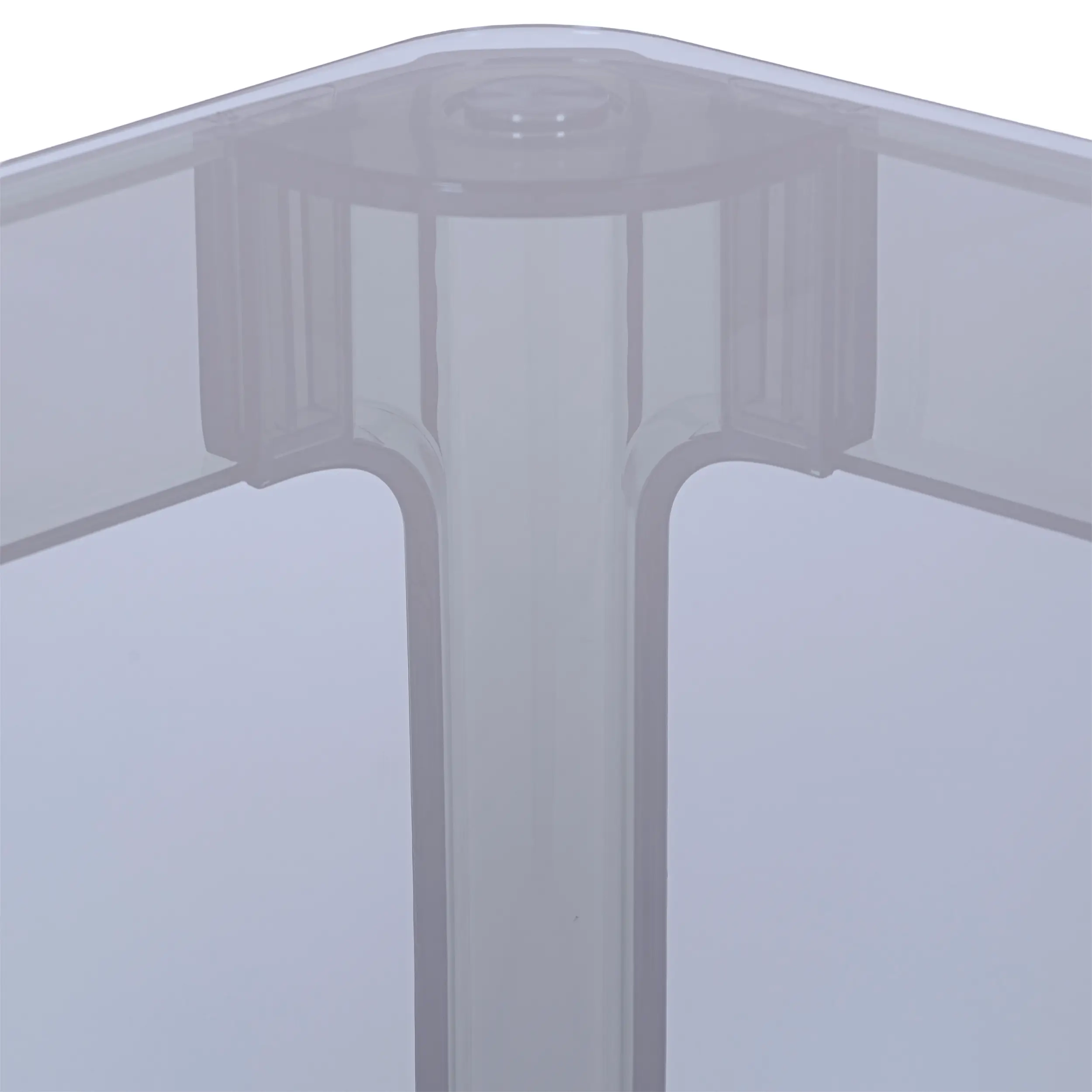 Ghost Square ruokapöytä 80 cm : läpinäkyvä moderni muotoilu