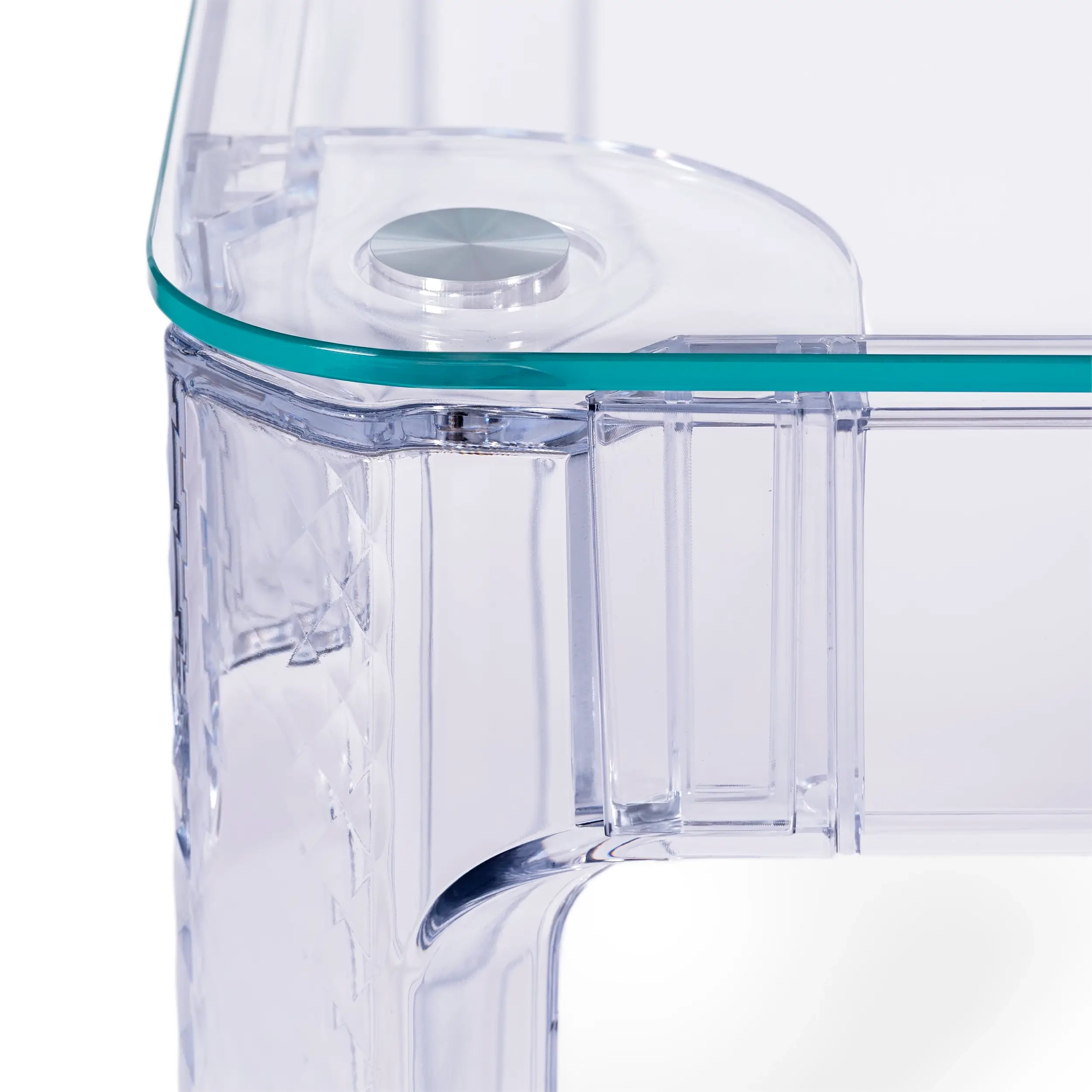 Ghost suorakulmainen ruokapöytä 120x80 cm | Läpinäkyvä ja moderni muotoilu