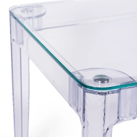 Ghost Rektangulärt matbord 120x80 cm | Transparent och modern design