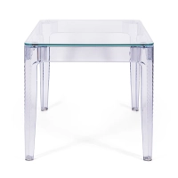 Tavolo da pranzo rettangolare Ghost 120x80 cm | Design trasparente e moderno