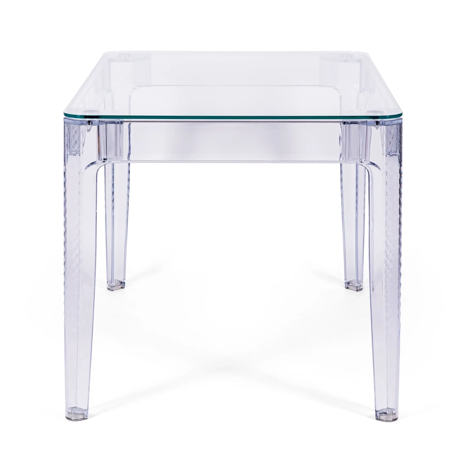 Ghost Table à manger rectangulaire 120x80 cm | Transparent et design moderne