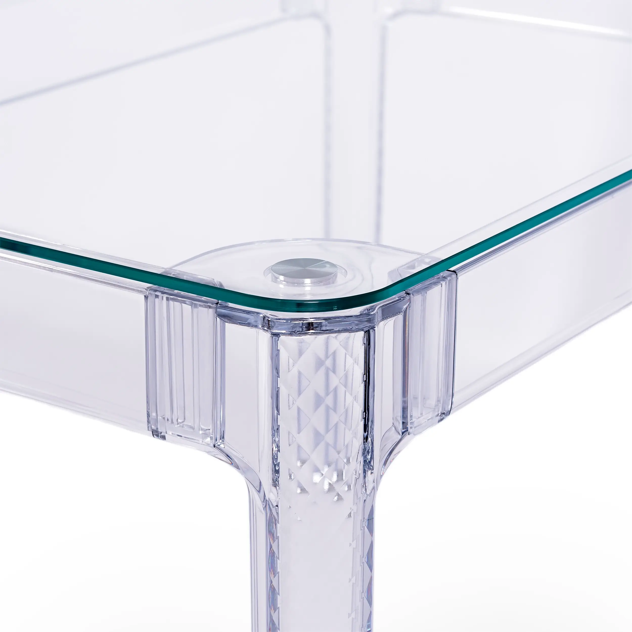 Ghost Rektangulärt matbord 120x80 cm | Transparent och modern design