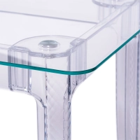 Ghost ruokapöytä 140x80 cm | Moderni läpinäkyvä muotoilu