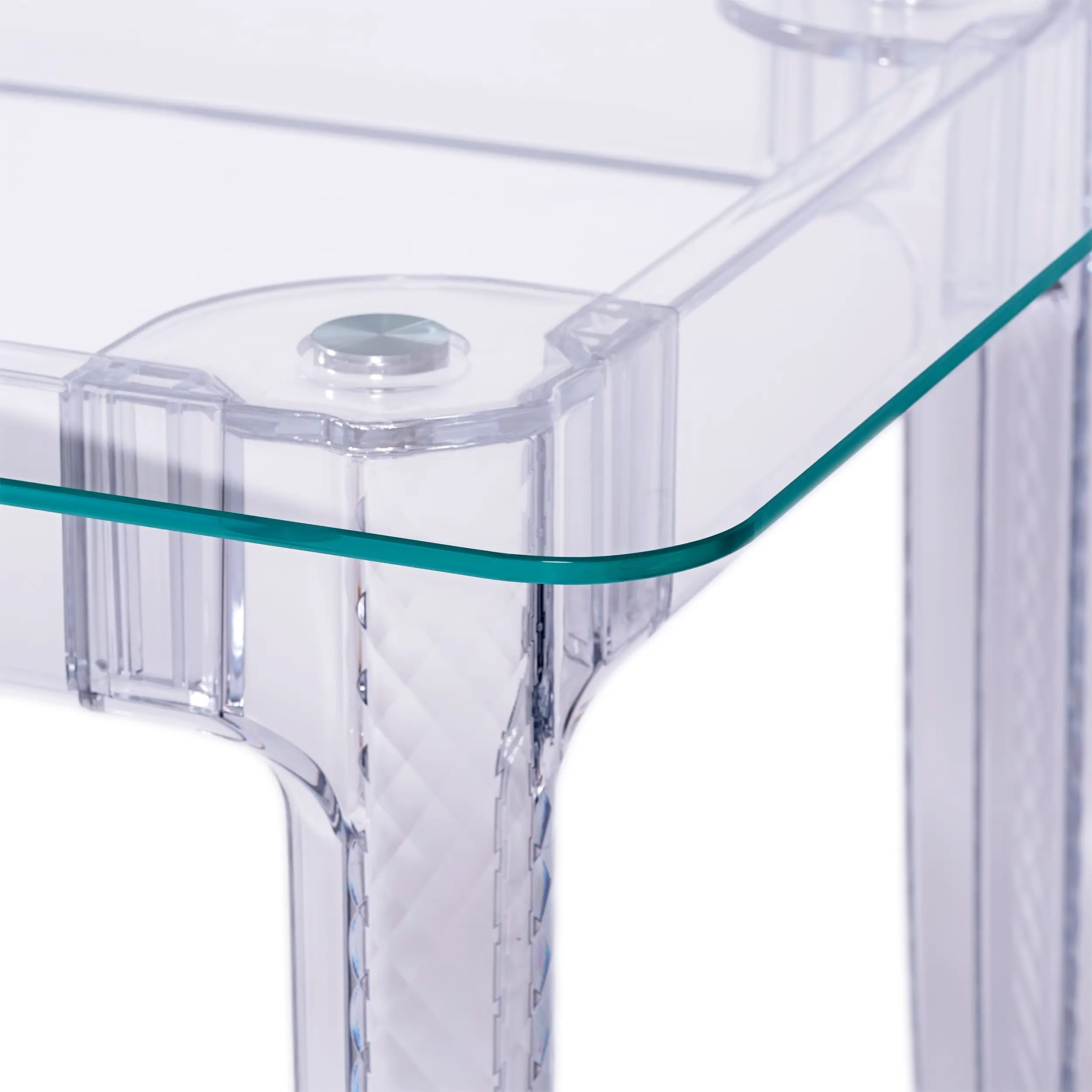 Stół jadalniany Ghost 140x80 cm | Nowoczesny przezroczysty design