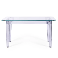 Ghost matbord 140x80 cm | Modern transparent design