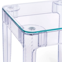 Ghost Square Table 60x60 cm | Transparent et design minimaliste