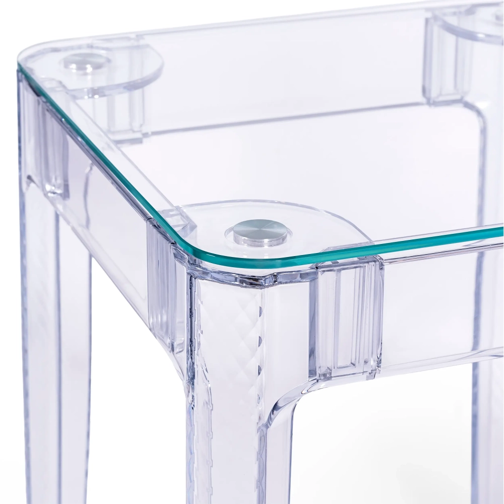 Ghost Square Table 60x60 cm | Transparent och minimalistisk design