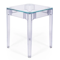 Ghost Square Table 60x60 cm | Transparent och minimalistisk design