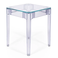 Tavolo quadrato Ghost 60x60 cm | Trasparente e dal design minimalista
