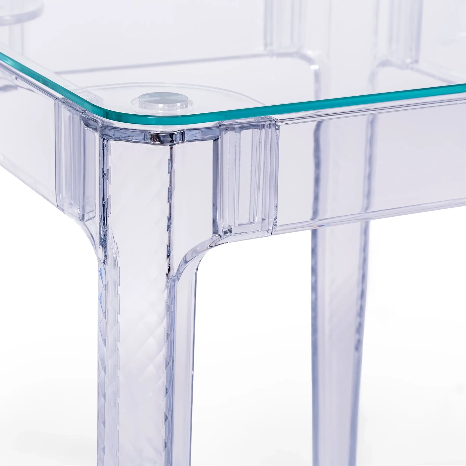 Tavolo quadrato Ghost 60x60 cm | Trasparente e dal design minimalista