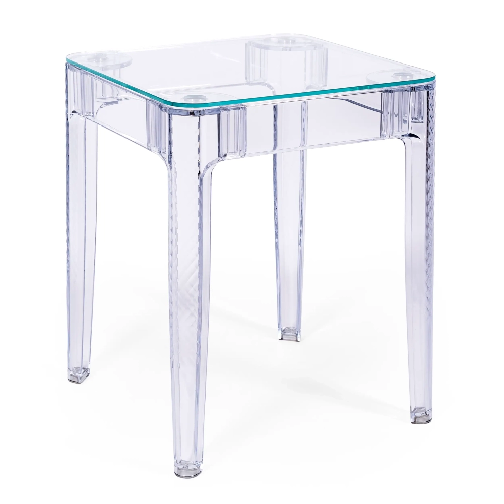 Ghost Square Table 60x60 cm | Transparent och minimalistisk design