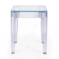 Tavolo quadrato Ghost 60x60 cm | Trasparente e dal design minimalista