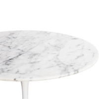 Inspiration Side Table Tulip Side Carrara Marble Ø50 cm | Mobelarium