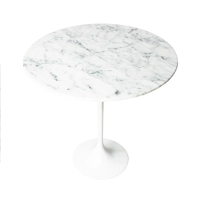 Inspiration Beistelltisch Tulip Side Carrara Marmor Ø50 cm | Mobelarium