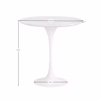 Inspiratie Bijzettafel Tulip Carrara Marmer Ø50 cm | Mobelarium
