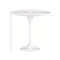 Inspiration Side Table Tulip Side Carrara Marble Ø50 cm | Mobelarium