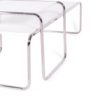 Conjunto de inspiração Mesas Laccio Breuer | Design Bauhaus | Mesas de centro e mesas de apoio