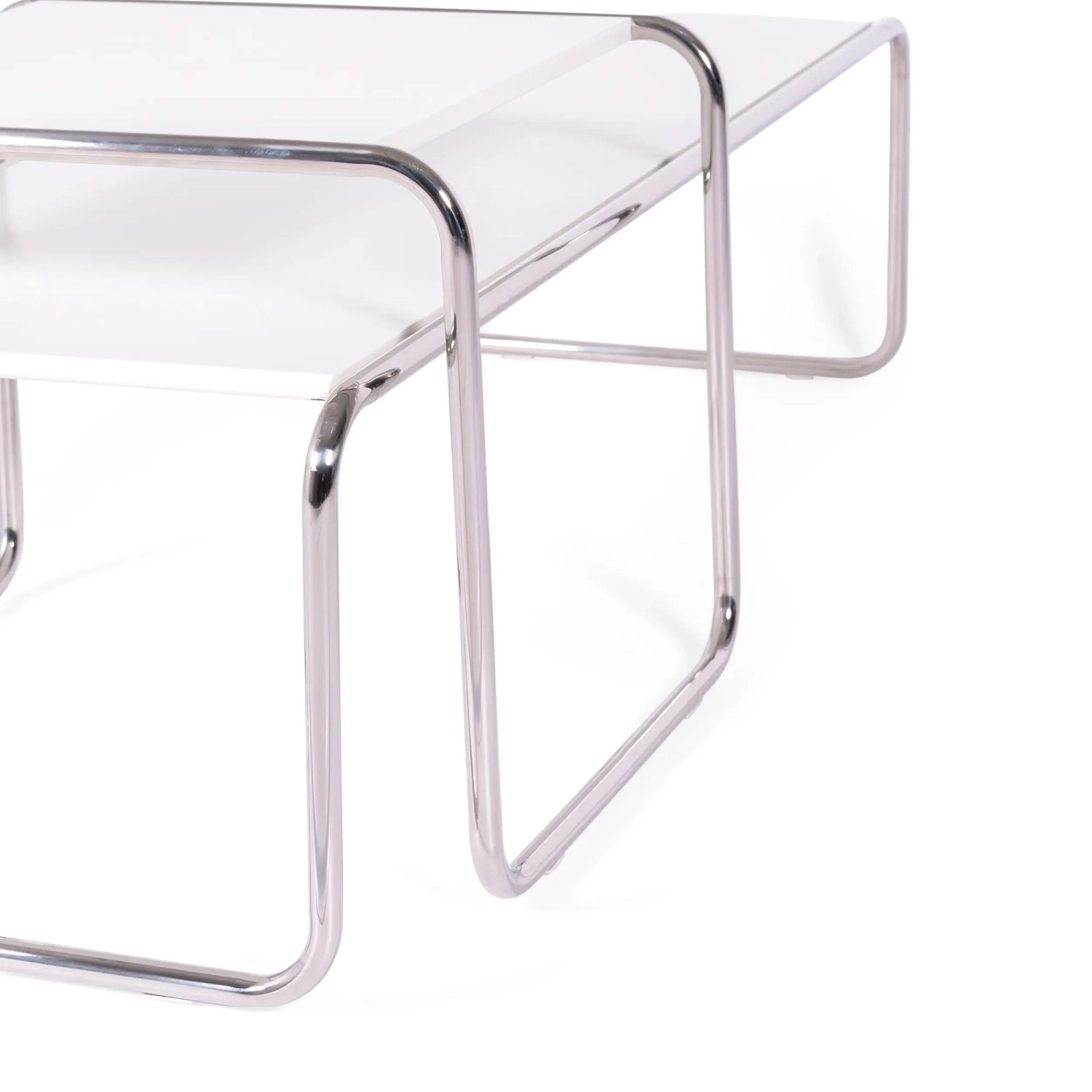 Conjunto de inspiração Mesas Laccio Breuer | Design Bauhaus | Mesas de centro e mesas de apoio