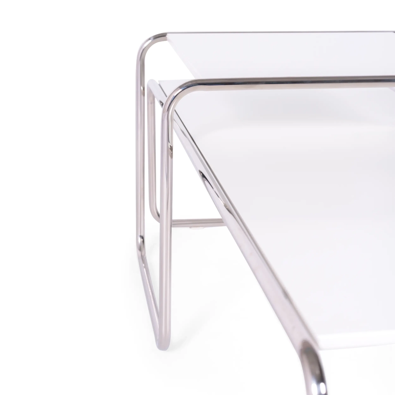 Conjunto de inspiração Mesas Laccio Breuer | Design Bauhaus | Mesas de centro e mesas de apoio