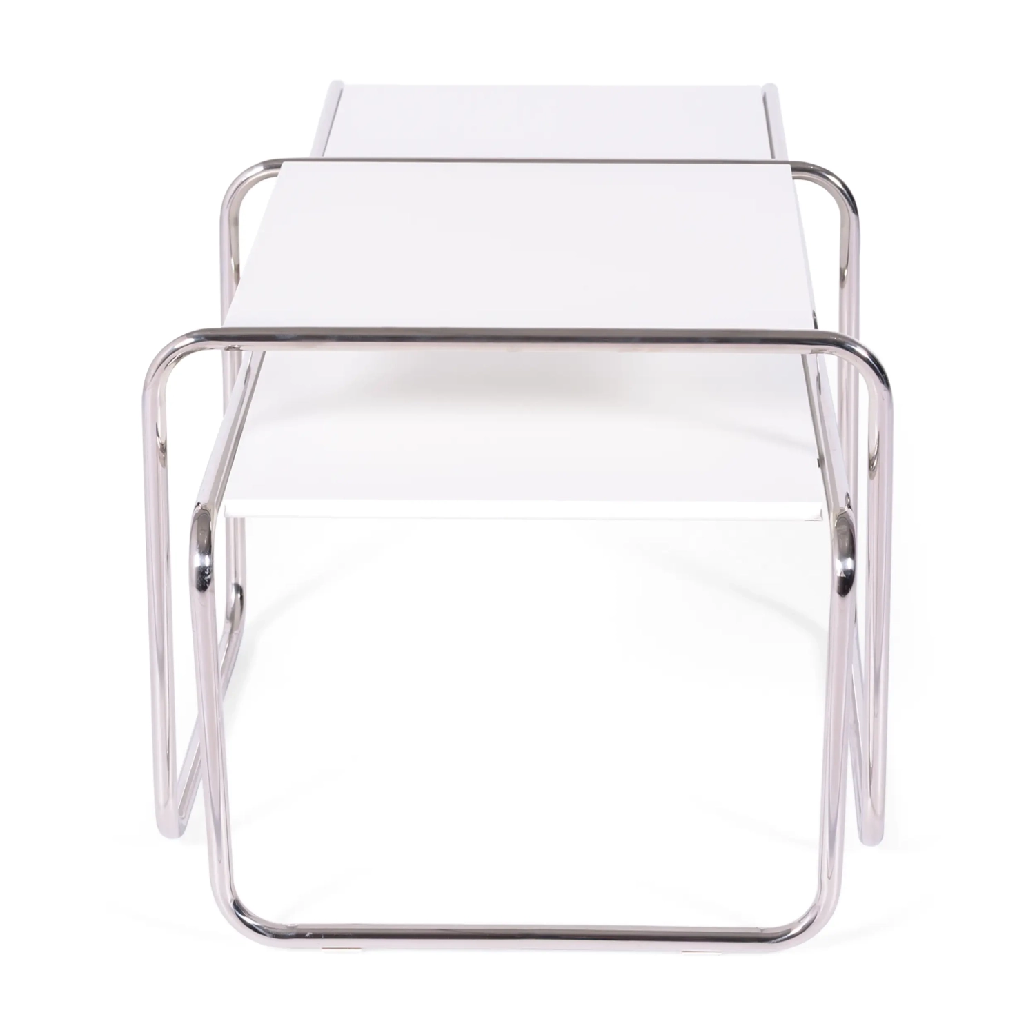 Set di tavolini d'ispirazione Laccio Breuer | Bauhaus Design | Tavolini da caffè e laterali