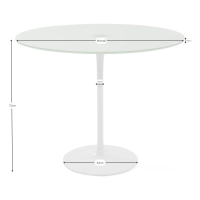 Tavolo Tulip tavolo in vetro 90 cm : Moderno ed elegante :: Moderno ed elegante Mobilie Design