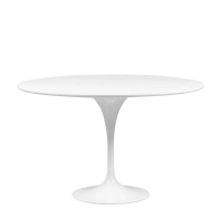 Dining Tulip 120cm Esstisch aus weißem MDF - Mobelarium