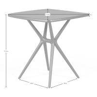 Tavolo da giardino Moises 72 cm | Moderno, leggero e resistente | Interno ed esterno