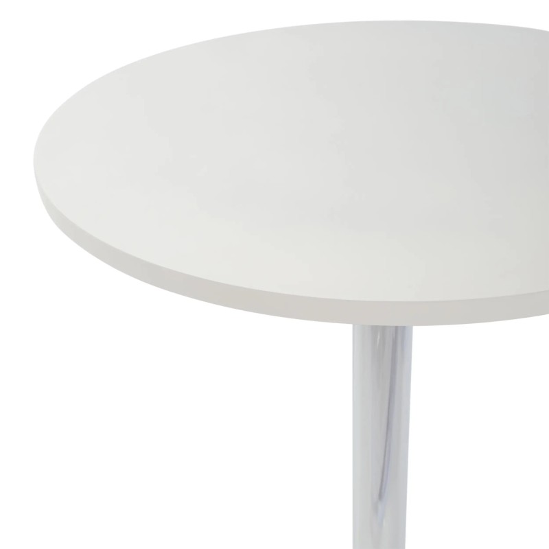 Mesa alta Boom 60 cm - Mesa moderna com base cromada para cozinha ou bar