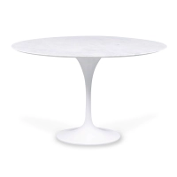 Inspiratie Tulip Eettafel in Carrara Marmer 120cm - Design Meubels