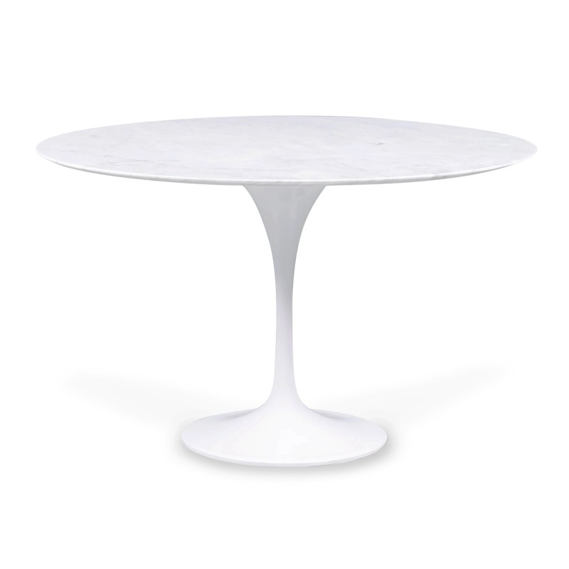 Dining Lotus Table 120cm in Carrara Marble
