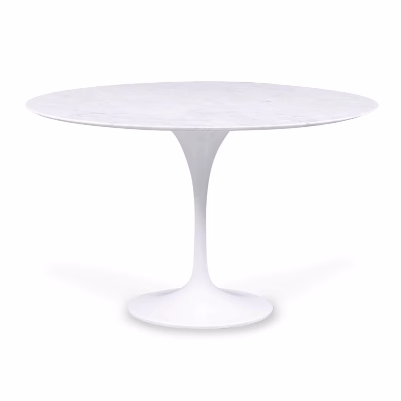 Table Dining Lotus 120cm en Marbre  de Carrare