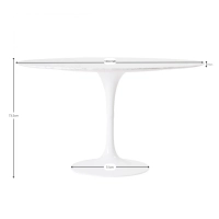 Inspiración Mesa de diseño Tulip 100Ø de Mármol Carrara - Mueble Design