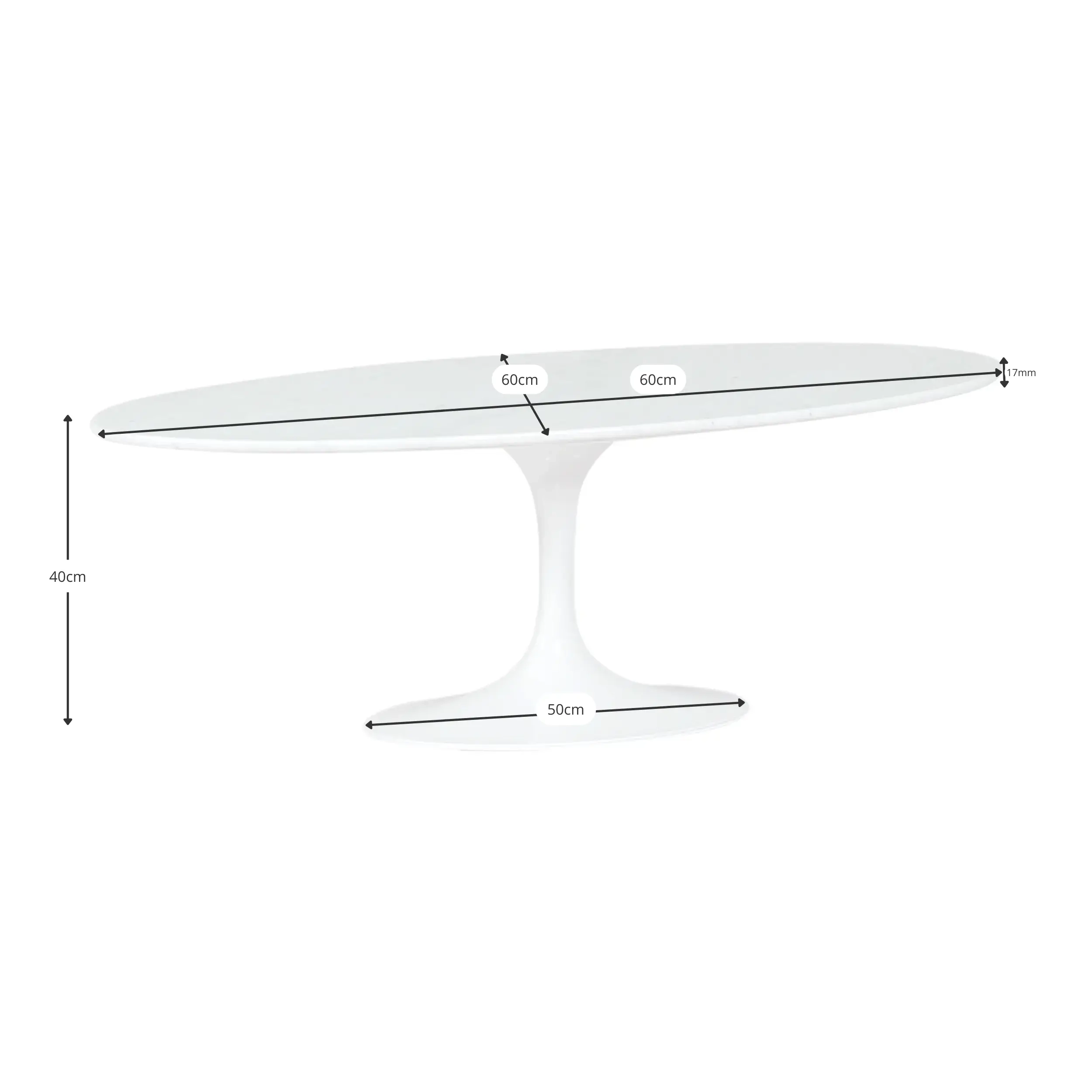 Inspiratie Tulip salontafel in Carrara-marmer - Meubeldesign