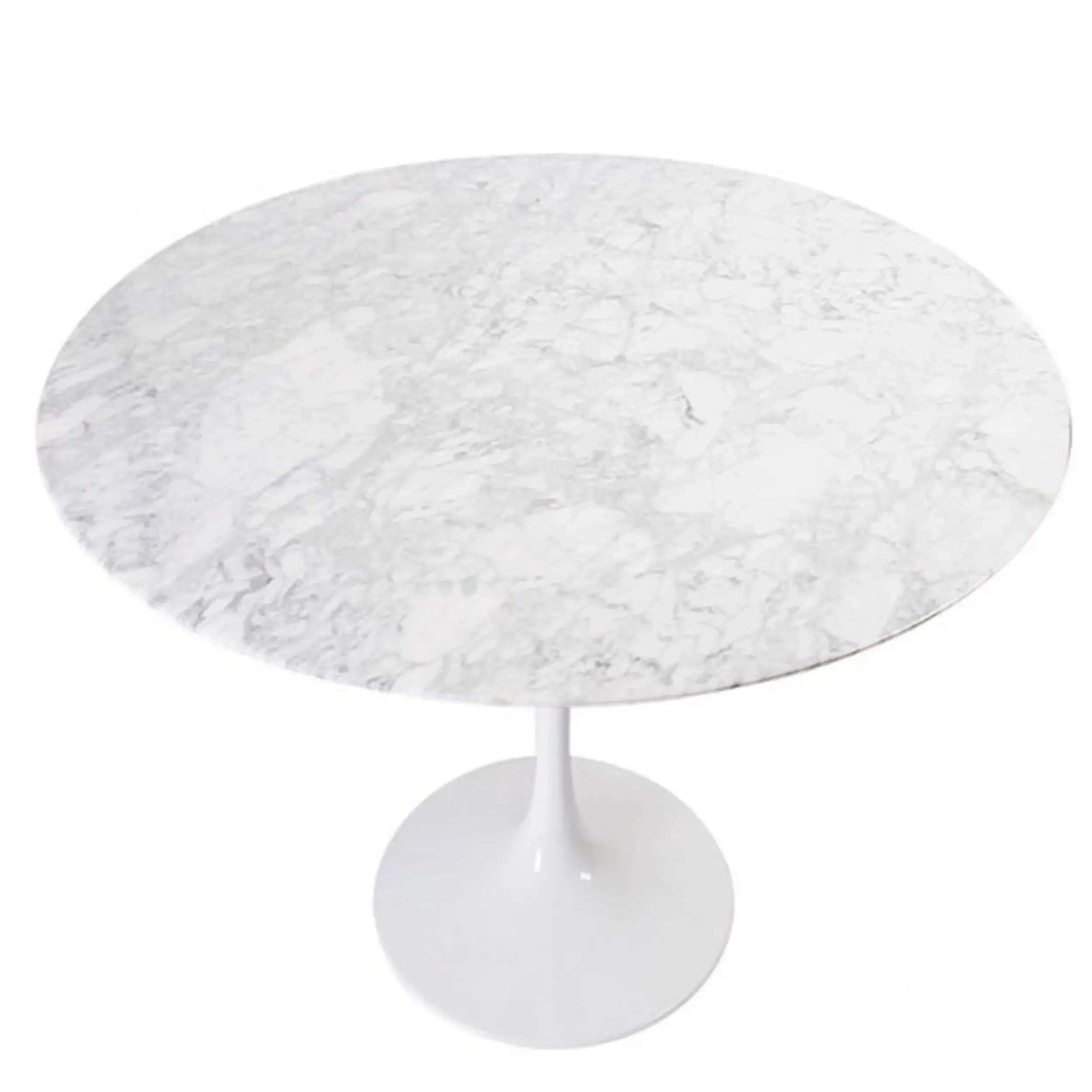 Inspiratie Tulip Eettafel in Carrara Marmer 120cm - Design Meubels