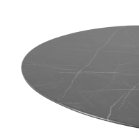 Inspirační tulipánový jídelní stůl v mramoru Marquina - designový nábytek