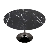 Inspiration Tulip Ruokapöytä Marquina Marmorista - Designhuonekalut