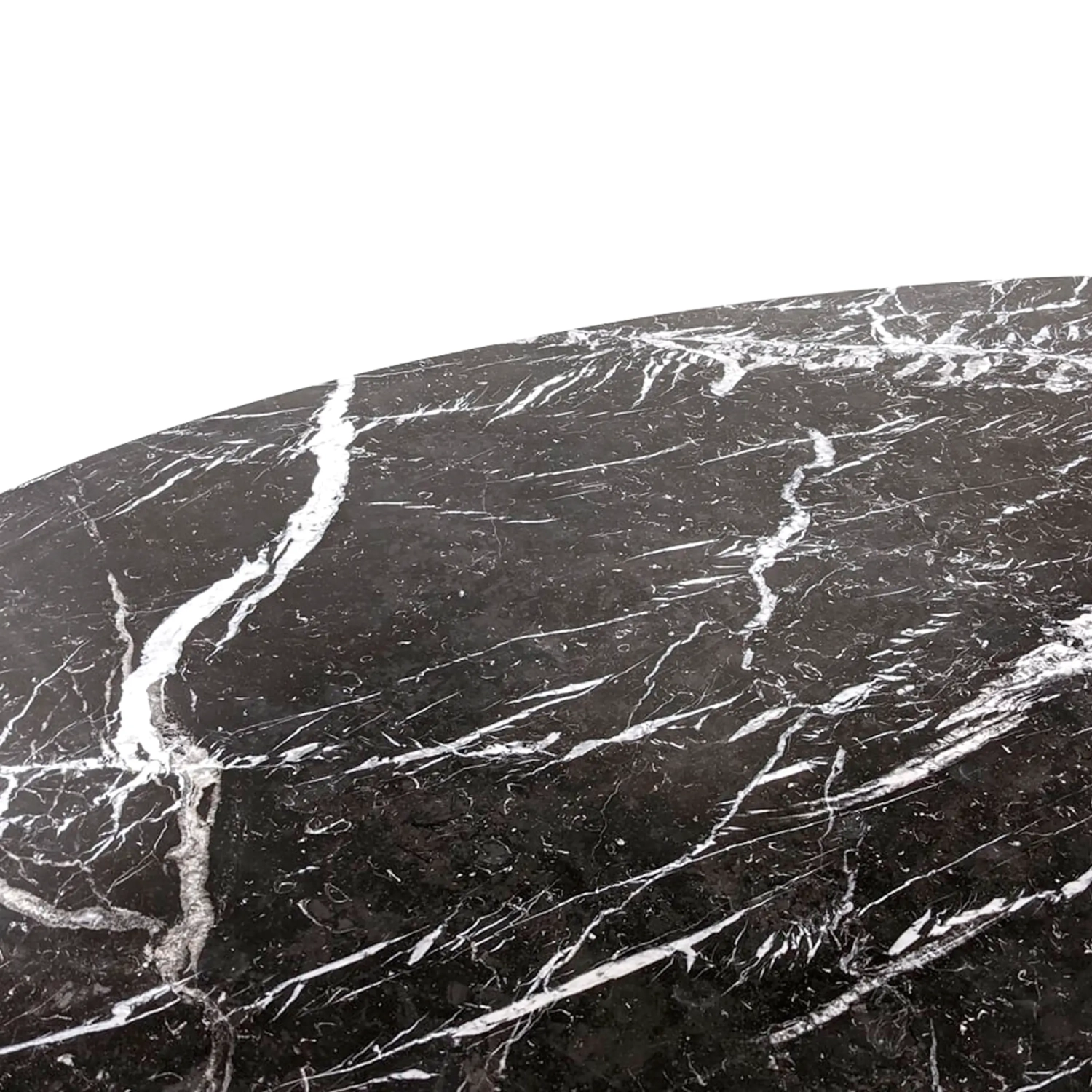 Inspirační tulipánový jídelní stůl v mramoru Marquina - designový nábytek