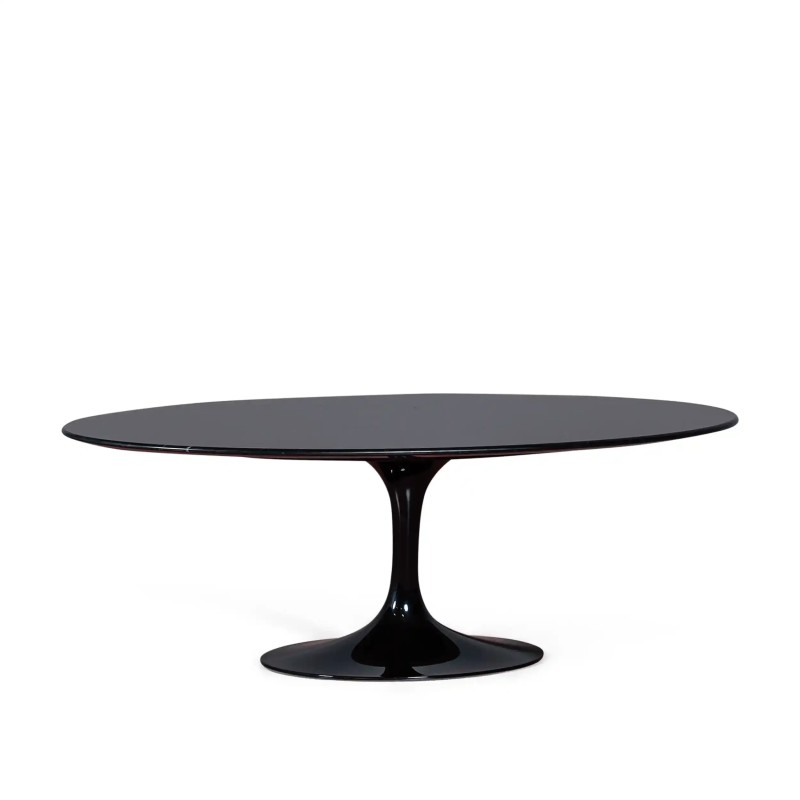 Réplica Mesa coffee Tulip en mármol de Marquina negro