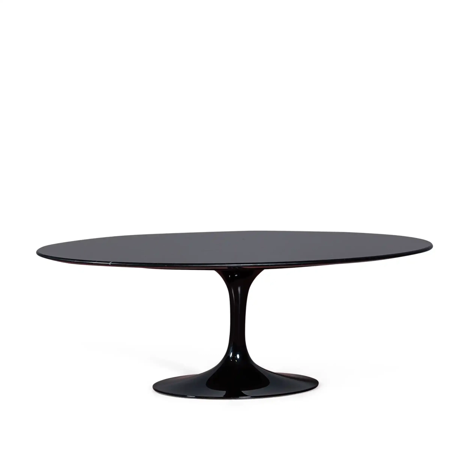 Replica soffbord Tulip i svart Marquina-marmor