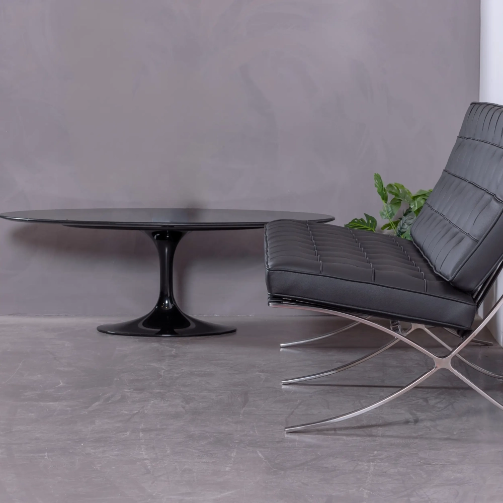 Tulpan soffbord i Marquina marmor - Marmorbord - Designmöbler