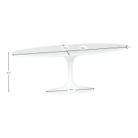 Tulpen-Couchtisch aus Marquina-Marmor - Marmortisch - Mobelarium