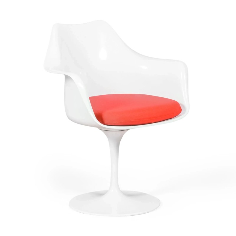 Réplica de la silla Tulip con brazos y cojín