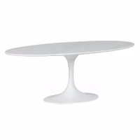 Ovaler Tisch Tulip 199cm Carrara Marmor | Italienische Herstellung | Saarinen Design