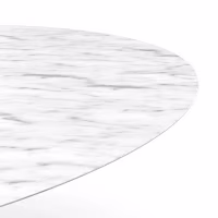 Ovaler Tisch Tulip 199cm Carrara Marmor | Italienische Herstellung | Saarinen Design