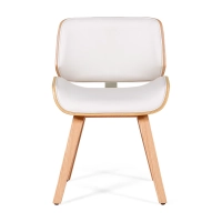 Silla Nordic Plywood en Madera de Arce con Cojín de Polipiel | Estilo Nórdico