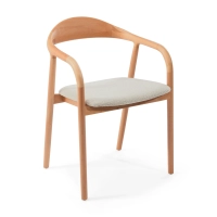Warsow Nordic Chaise de salle à manger en bois naturel | Design élégant et confortable
