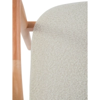 Warsow Nordic Chaise de salle à manger en bois naturel | Design élégant et confortable