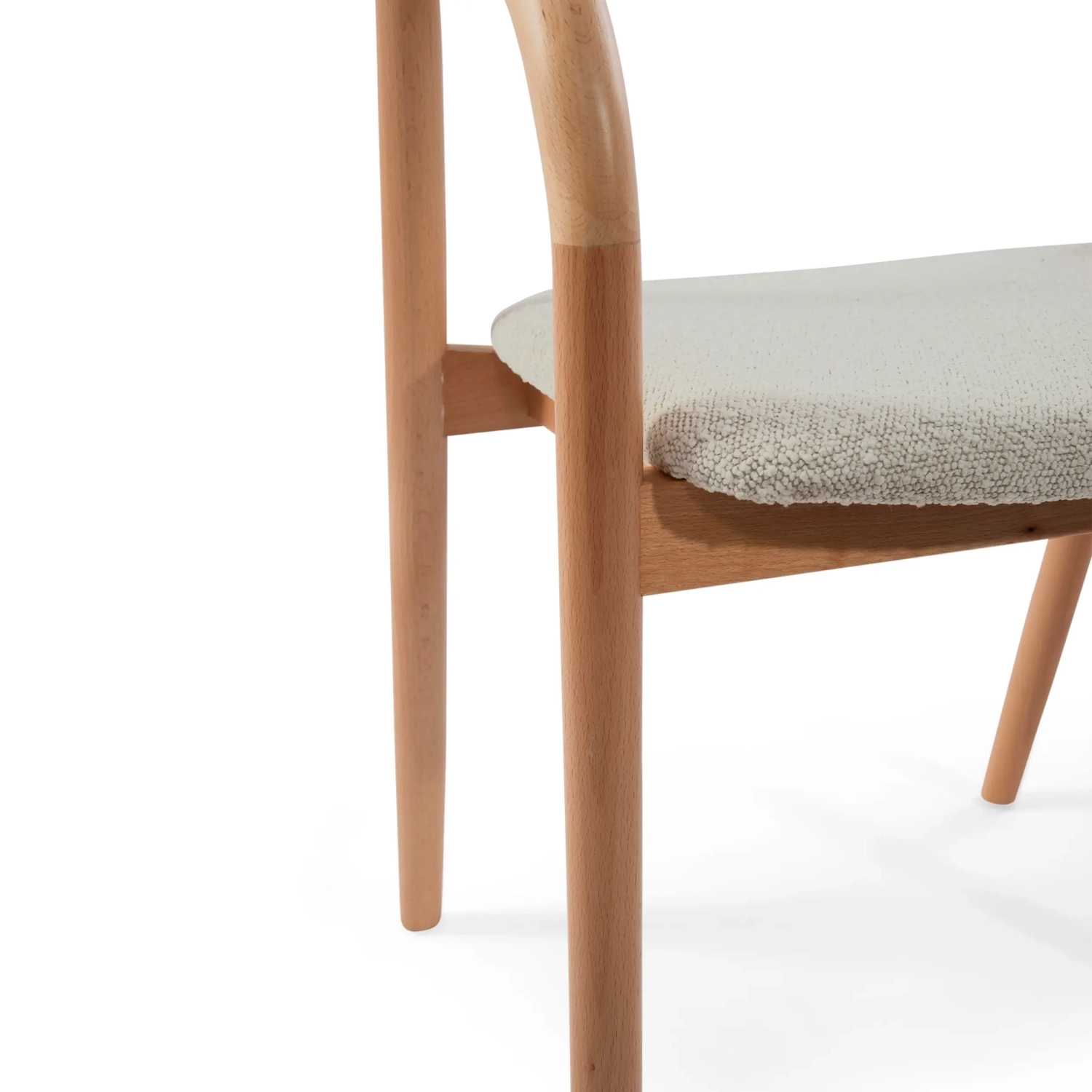 Warsow Nordic Silla de comedor de madera natural | Diseño elegante y confortable